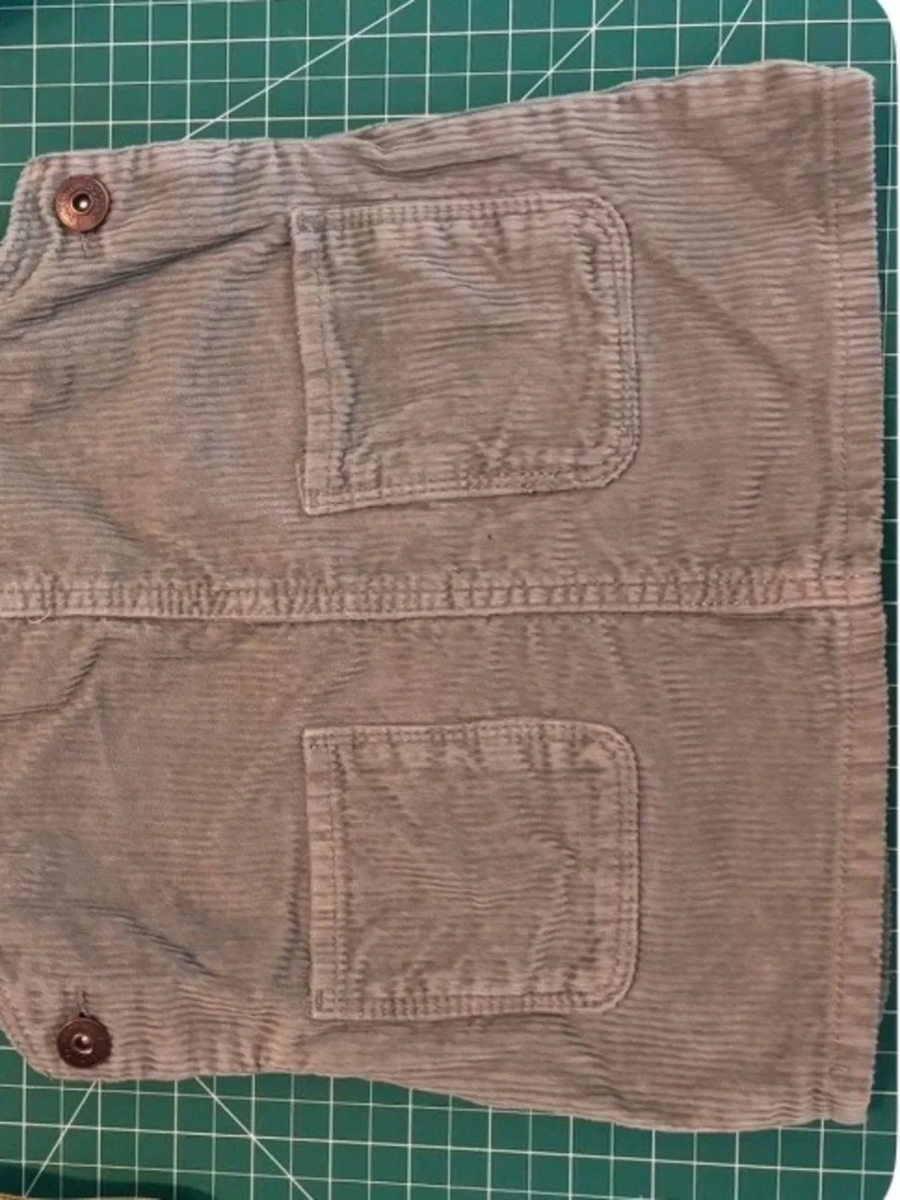 OshKosh B'gosh Corduroy Overall Dress in Muted Green